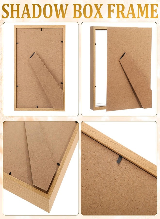 Anglechic 4 Pack 8x10 Shadow Box Frame Display Cases Wood Deep Shadow Box with Soft Felt Back Picture Frames for Photos, Dried Flowers, Memorabilia, Handicrafts, Keepsake - Image 2